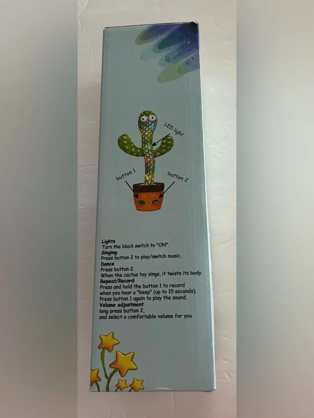 LED Green Dancing Cactus Plush with Tan Pot